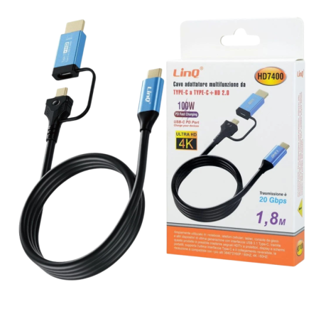 Adaptateur USB-C vers HDMI 2.0 4K 60Hz + USB- | Smarty Paris